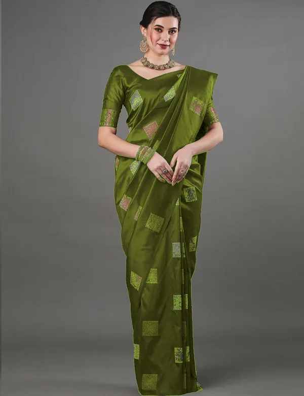 Banarasi_Soft_Silk_MAHENDI_Premium-Fancy_Saree_With_Blouse_For_Women
