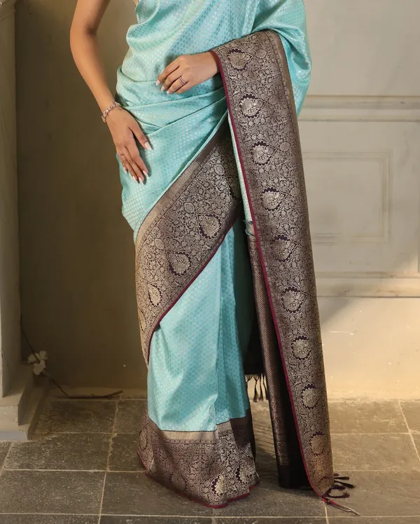 Banarasi_Soft_Silk_SKY-WINE_Premium-Fancy_Saree_With_Blouse_For_Women