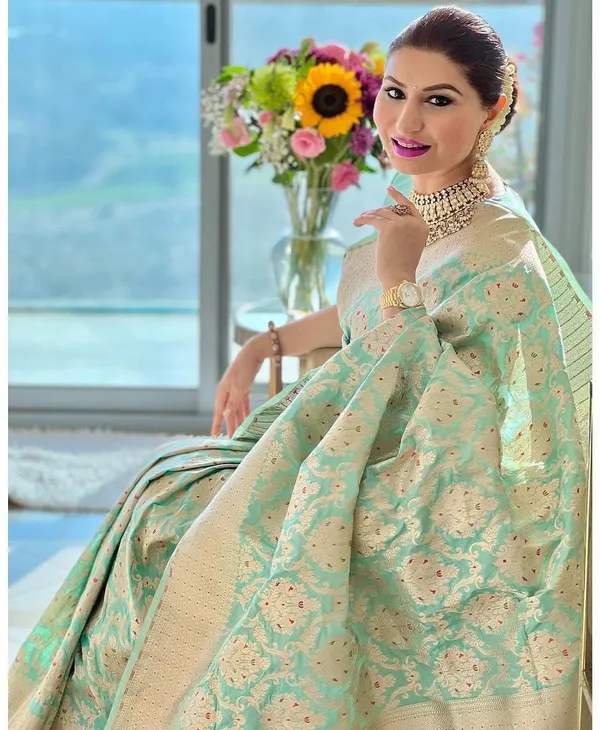 Banarasi_Soft_Silk_SEA-GREEN_Premium-Fancy_Saree_With_Blouse_For_Women