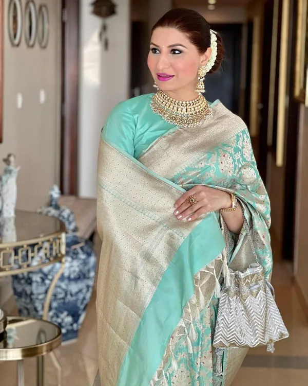 Banarasi_Soft_Silk_SEA-GREEN_Premium-Fancy_Saree_With_Blouse_For_Women