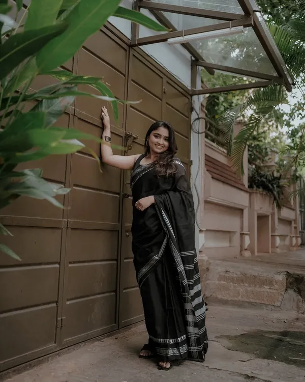 Pure_Soft_Cotton_BLACK_Premium-Fancy_Saree_With_Blouse_For_Women