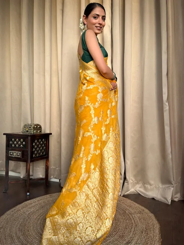 Banarasi_Soft_Silk_YELOW_Premium-Fancy_Saree_With_Blouse_For_Women