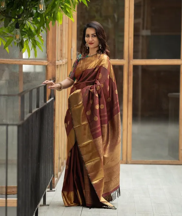 Banarasi_Soft_Silk_COFFEE_Premium-Fancy_Saree_With_Blouse_For_Women