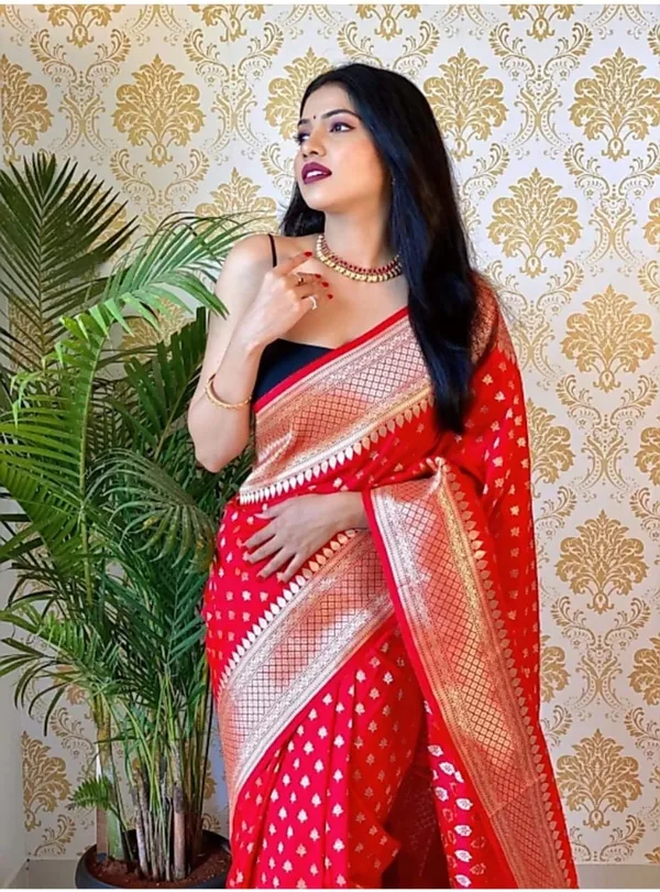 Banarasi_Soft_Silk_RED_Premium-Fancy_Saree_With_Blouse_For_Women