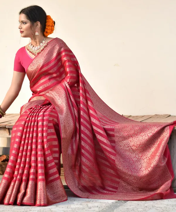 Banarasi_Soft_Silk_GAJARI_Premium-Fancy_Saree_With_Blouse_For_Women