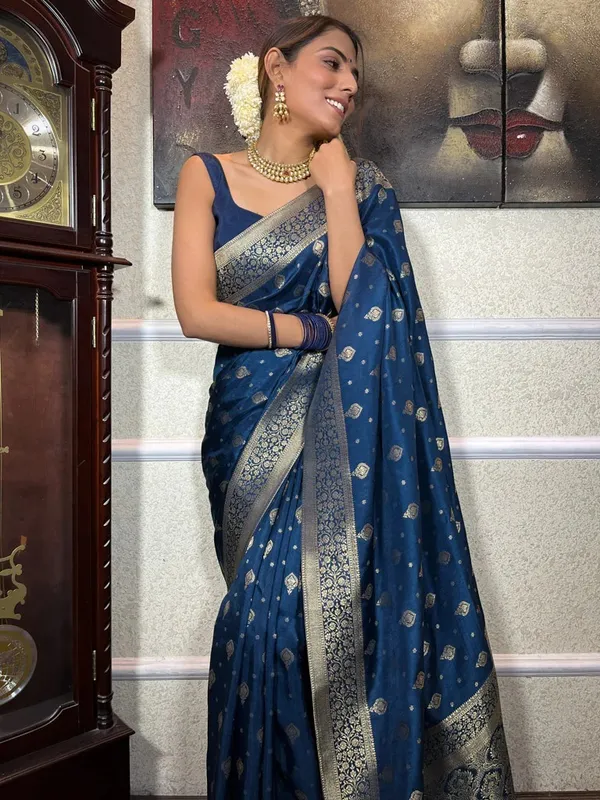 Banarasi_Soft_Silk_RAMA_Premium-Fancy_Saree_With_Blouse_For_Women