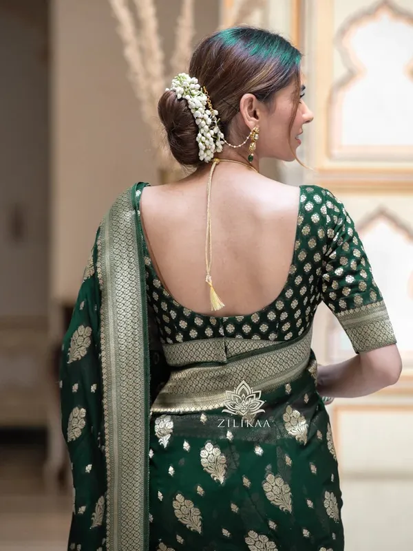 Banarasi_Soft_Silk_GREEN_Premium-Fancy_Saree_With_Blouse_For_Women