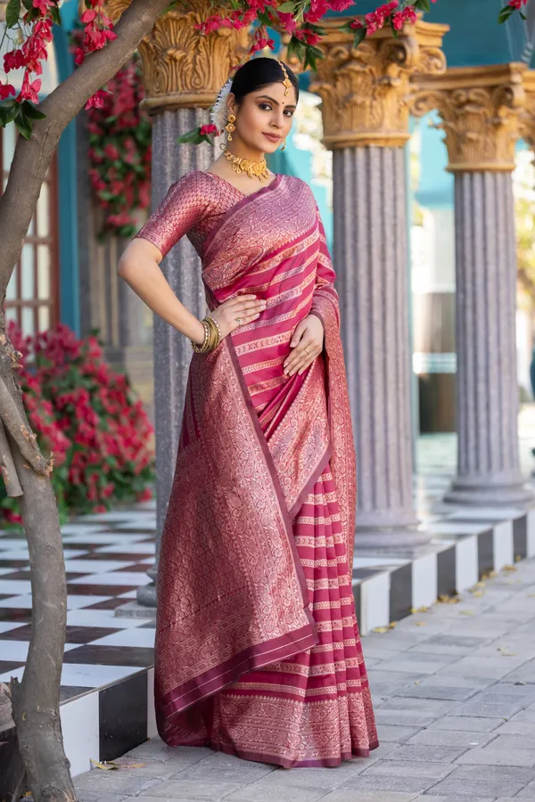 Banarasi_Soft_Silk_GAJARI_Premium-Fancy_Saree_With_Blouse_For_Women