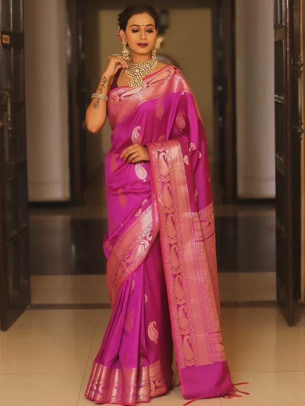 Banarasi_Soft_Silk_PINK_Premium-Fancy_Saree_With_Blouse_For_Women