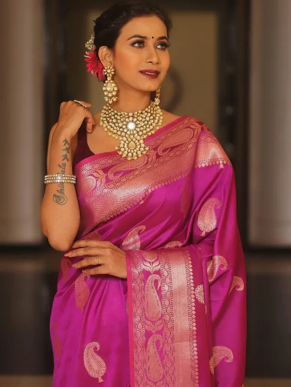 Banarasi_Soft_Silk_PINK_Premium-Fancy_Saree_With_Blouse_For_Women