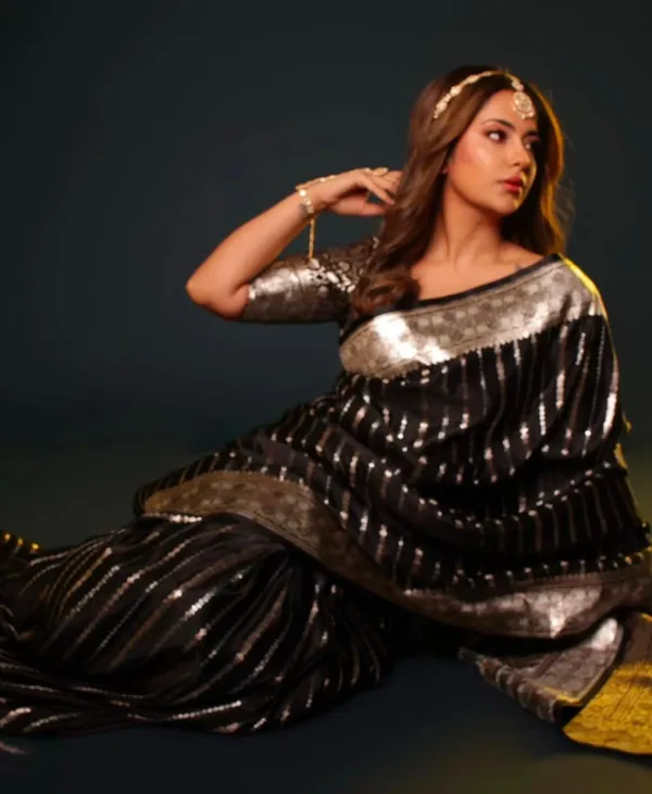 Banarasi_Soft_Silk_BLACK_Premium-Fancy_Saree_With_Blouse_For_Women