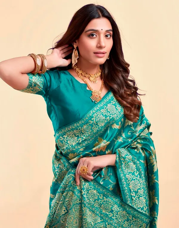 Banarasi_Soft_Silk_Rama_Premium-Fancy_Saree_With_Blouse_For_Women