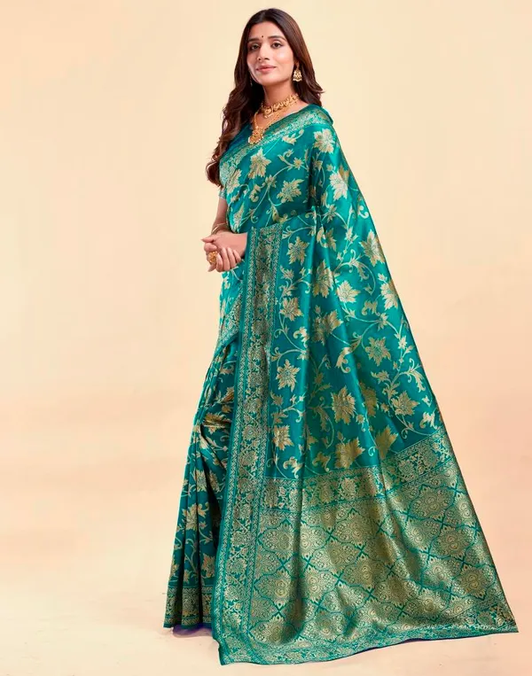 Banarasi_Soft_Silk_Rama_Premium-Fancy_Saree_With_Blouse_For_Women