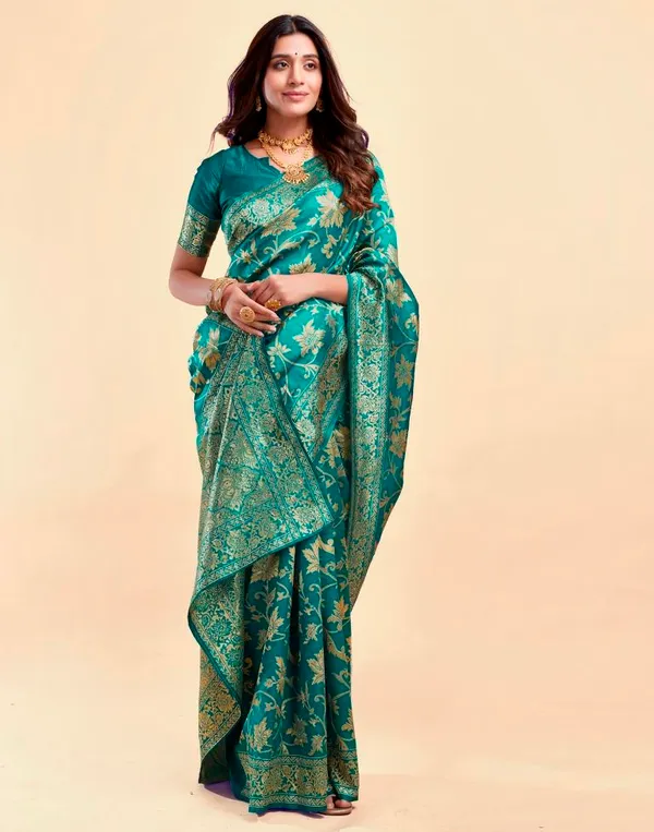 Banarasi_Soft_Silk_Rama_Premium-Fancy_Saree_With_Blouse_For_Women
