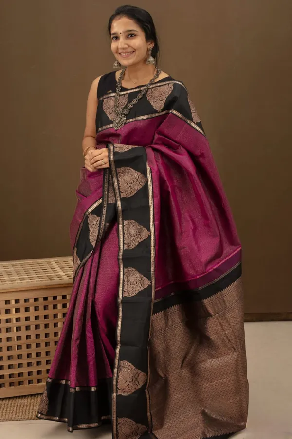 Banarasi_Soft_Silk_PYAJI-BLACK_Premium-Fancy_Saree_With_Blouse_For_Women