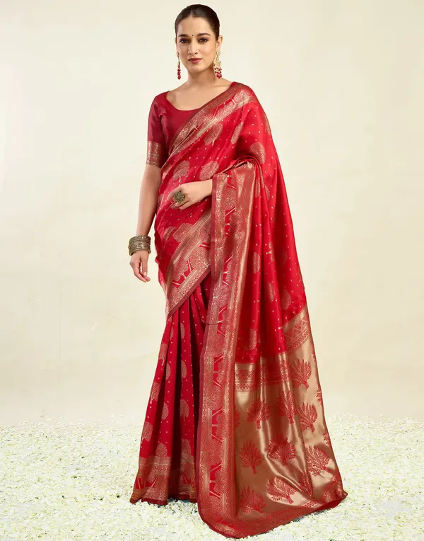 Banarasi_Soft_Silk_Red_Premium-Fancy_Saree_With_Blouse_For_Women