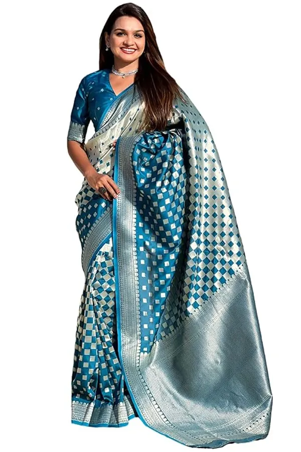 Banarasi_Soft_Silk_RAMA_Premium-Fancy_Saree_With_Blouse_For_Women