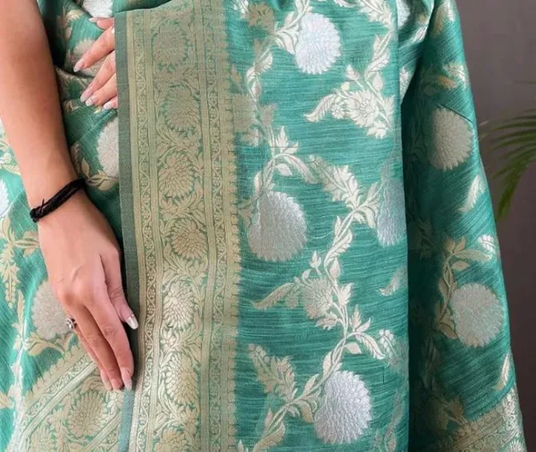 Banarasi_Soft_Silk_SEA-GREEN_Premium-Fancy_Saree_With_Blouse_For_Women