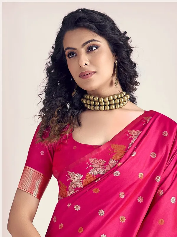 Banarasi_Soft_Silk_PINK_Premium-Fancy_Saree_With_Blouse_For_Women