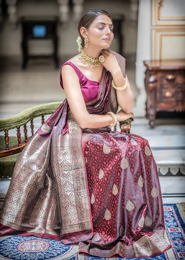 Banarasi_Soft_Silk_MAROON_Premium-Fancy_Saree_With_Blouse_For_Women