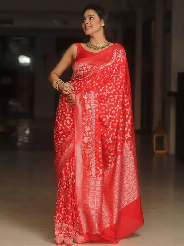 Banarasi_Soft_Silk_RED_Premium-Fancy_Saree_With_Blouse_For_Women