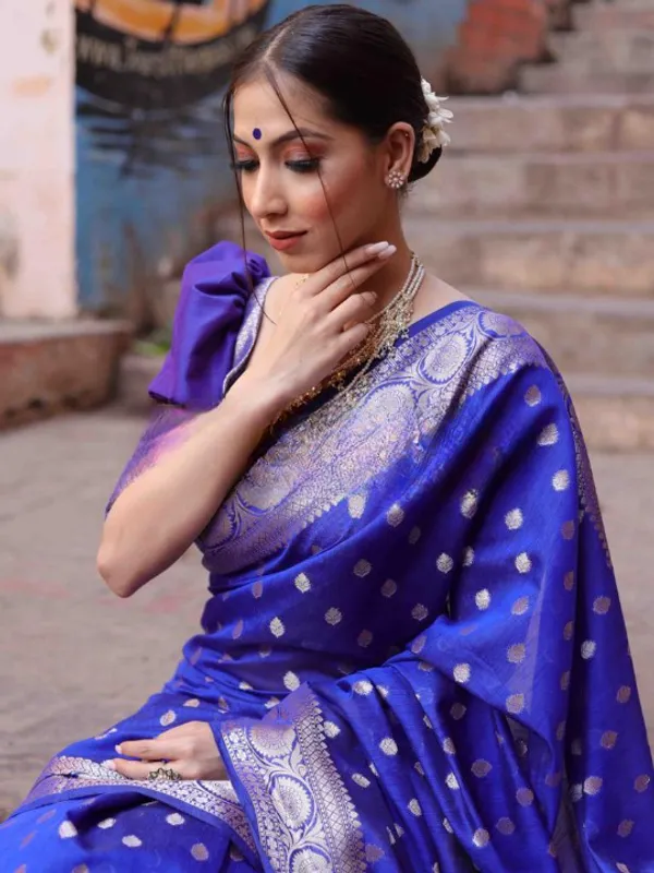 Banarasi_Soft_Silk_BLUE_Premium-Fancy_Saree_With_Blouse_For_Women
