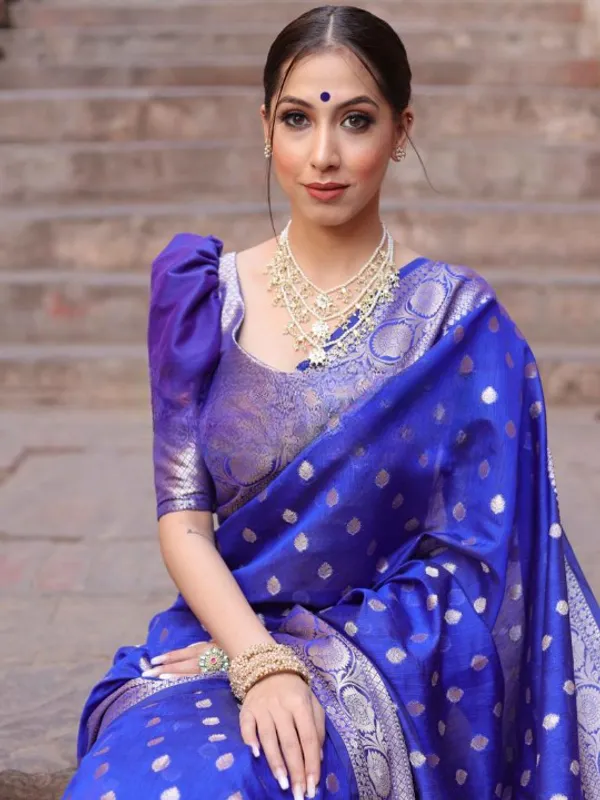 Banarasi_Soft_Silk_BLUE_Premium-Fancy_Saree_With_Blouse_For_Women