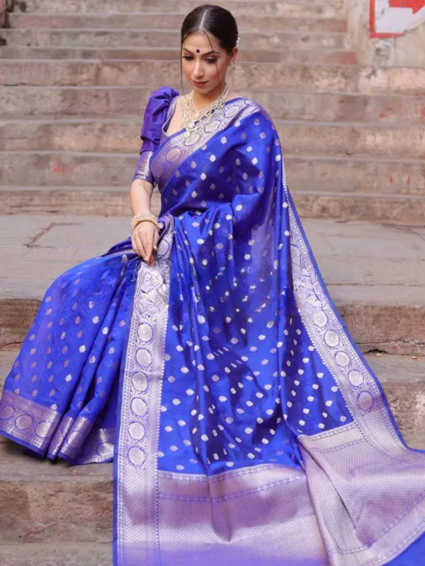 Banarasi_Soft_Silk_BLUE_Premium-Fancy_Saree_With_Blouse_For_Women