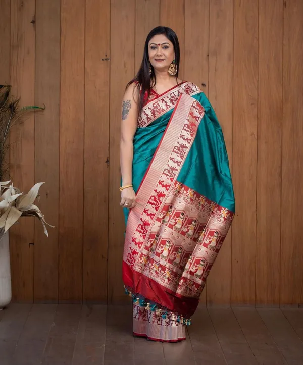 Banarasi_Soft_Silk_RAMA-RED_Premium-Fancy_Saree_With_Blouse_For_Women