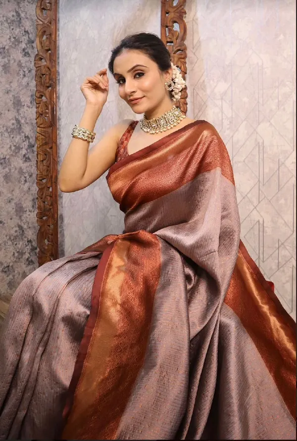 Banarasi_Soft_Silk_GREY-MAROON_Premium-Fancy_Saree_With_Blouse_For_Women