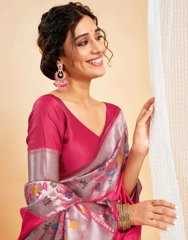 Banarasi_Soft_Silk_Gajari_Premium-Fancy_Saree_With_Blouse_For_Women