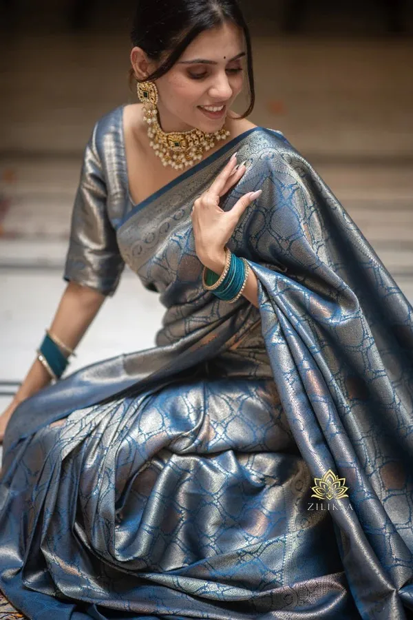 Banarasi_Soft_Silk_BLUE_Premium-Fancy_Saree_With_Blouse_For_Women