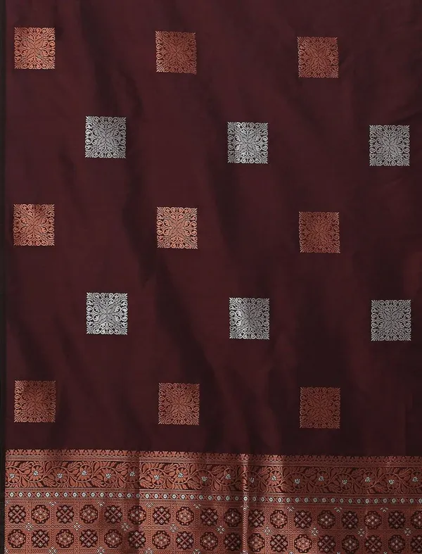 Banarasi_Soft_Silk_WINE_Premium-Fancy_Saree_With_Blouse_For_Women