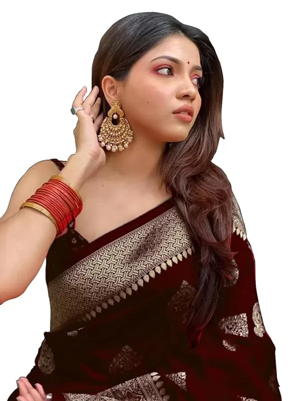 Banarasi_Soft_Silk_Maroon_Premium-Fancy_Saree_With_Blouse_For_Women