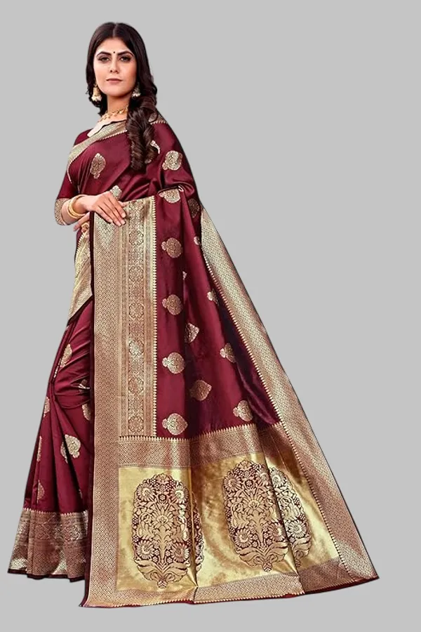 Banarasi_Soft_Silk_Maroon_Premium-Fancy_Saree_With_Blouse_For_Women