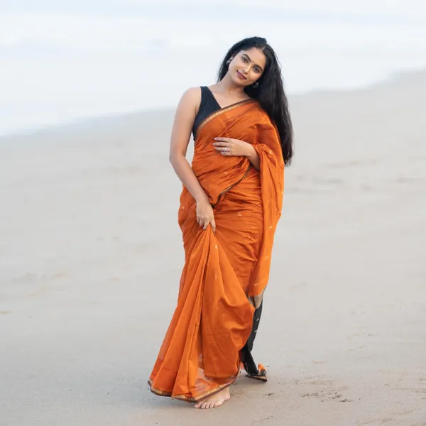 Banarasi_Soft_Silk_ORANGE-BLACK_Premium-Fancy_Saree_With_Blouse_For_Women