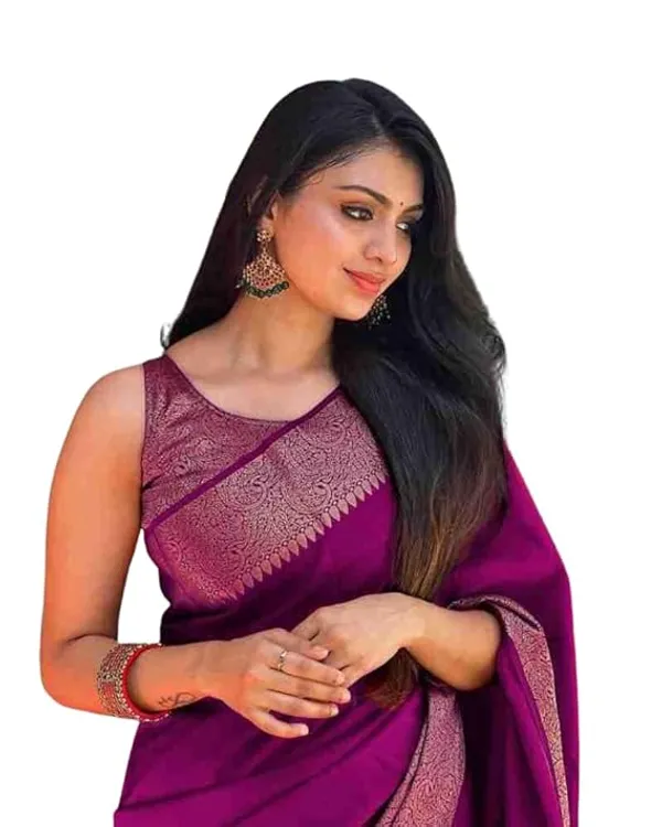 Banarasi_Soft_Silk_Wine_Premium-Fancy_Saree_With_Blouse_For_Women