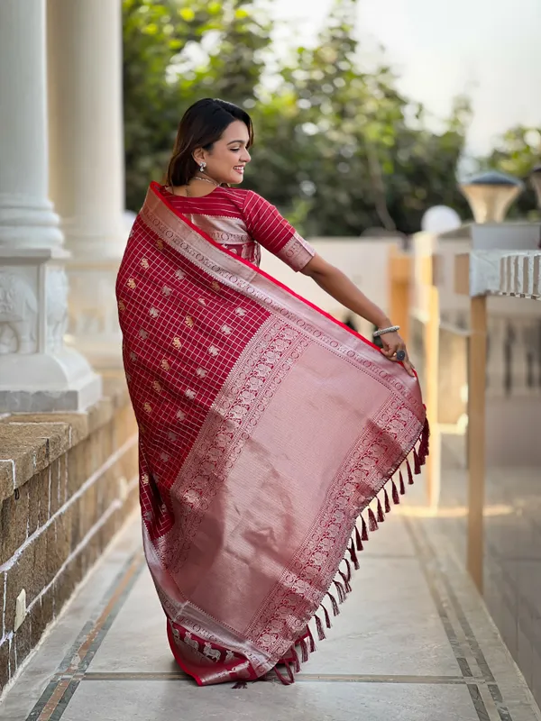 Banarasi_Soft_Silk_RED_Premium-Fancy_Saree_With_Blouse_For_Women