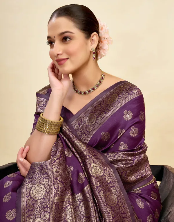 Banarasi_Soft_Silk_Wine_Premium-Fancy_Saree_With_Blouse_For_Women