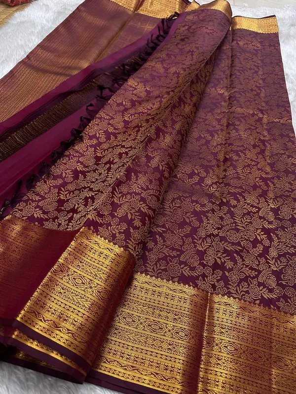 Banarasi_Soft_Silk_WINE_Premium-Fancy_Saree_With_Blouse_For_Women