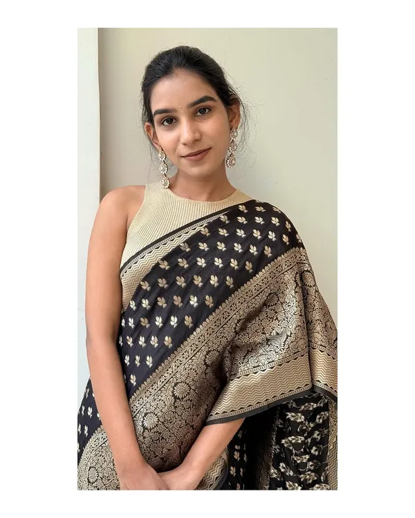 Banarasi_Soft_Silk_BLACK_Premium-Fancy_Saree_With_Blouse_For_Women