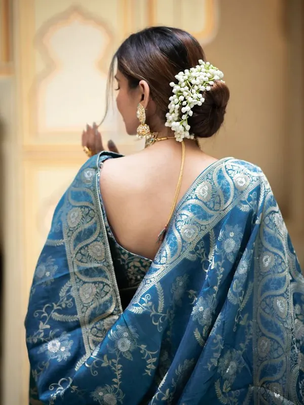 Banarasi_Soft_Silk_RAMA_Premium-Fancy_Saree_With_Blouse_For_Women