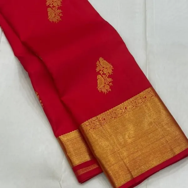 Banarasi_Soft_Silk_RED_Premium-Fancy_Saree_With_Blouse_For_Women