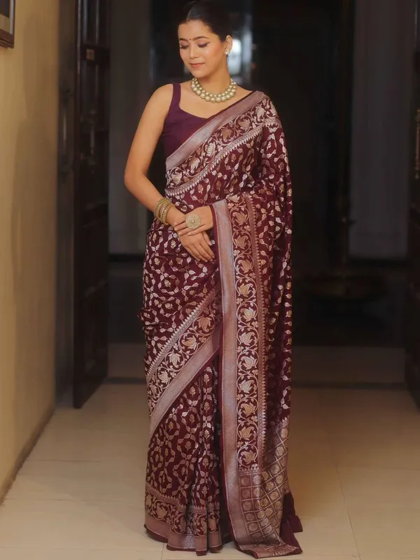 Banarasi_Soft_Silk_WINE_Premium-Fancy_Saree_With_Blouse_For_Women