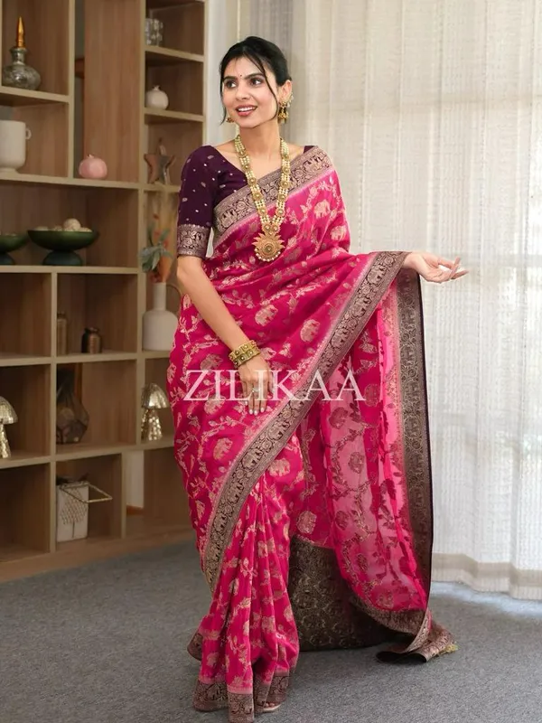 Banarasi_Soft_Silk_RANI-WINE_Premium-Fancy_Saree_With_Blouse_For_Women