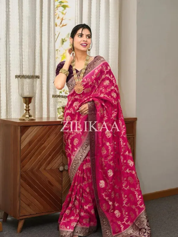 Banarasi_Soft_Silk_RANI-WINE_Premium-Fancy_Saree_With_Blouse_For_Women