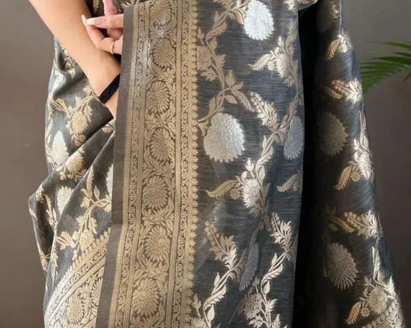 Banarasi_Soft_Silk_GREY_Premium-Fancy_Saree_With_Blouse_For_Women