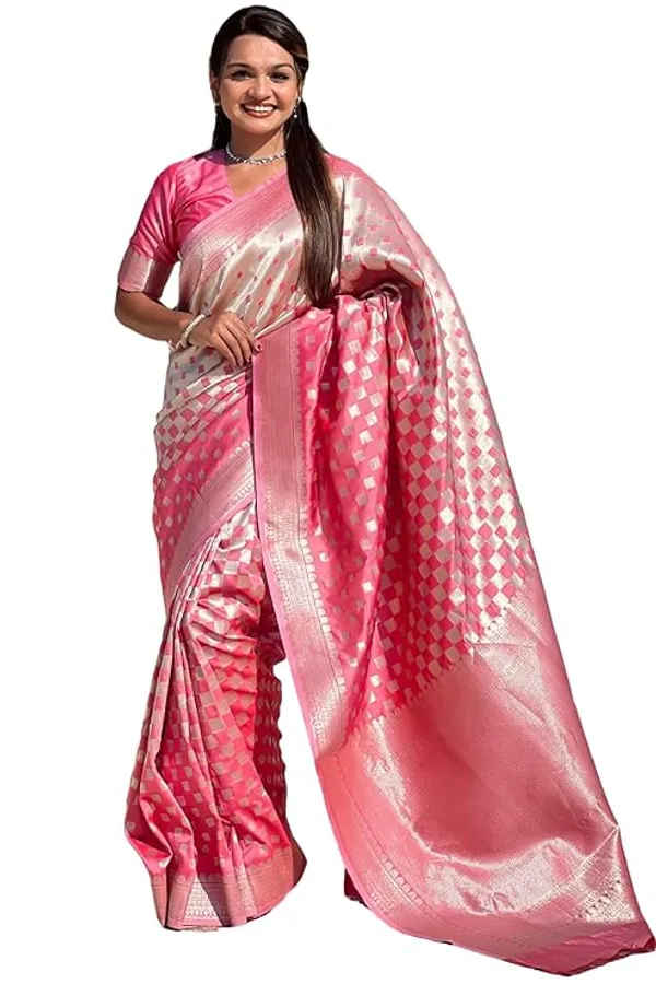 Banarasi_Soft_Silk_LIGHT-PINK_Premium-Fancy_Saree_With_Blouse_For_Women