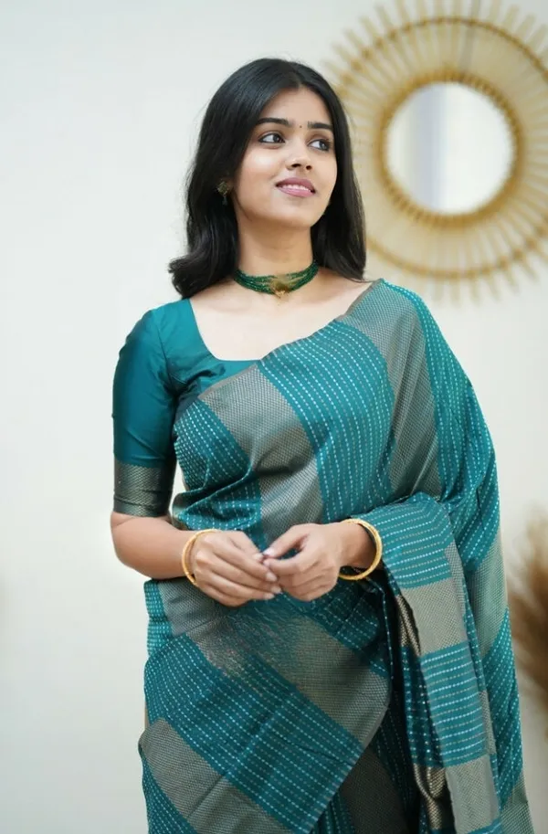 Banarasi_Soft_Silk_RAMA_Premium-Fancy_Saree_With_Blouse_For_Women