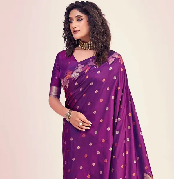 Banarasi_Soft_Silk_WINE_Premium-Fancy_Saree_With_Blouse_For_Women